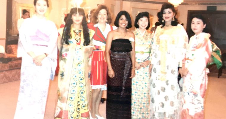 Memory of International Fashion Parade in Muscat, Oman in 1991, showing my Ikat in the Gulf